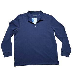 Vince Camuto Mens Blue Long Sleeve Quarter Zip Sweater Pullover Size XXL NWT
